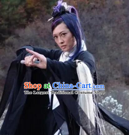 China Wuxia TV Series Return of the Condor Heroes Demon Swordswoman Li Mochou Black Outfit
