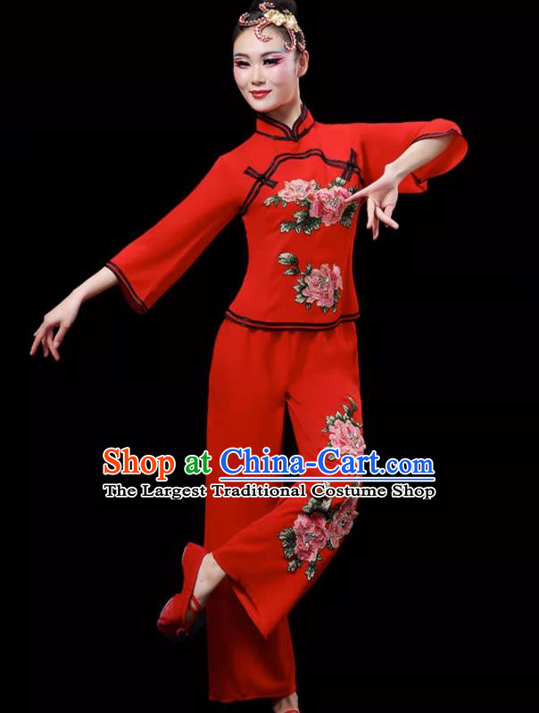 Ethnic Dance Costumes For Middle Aged And Elderly Women Fan Dance Performance Costumes Yangko Costumes Square Dance Suits