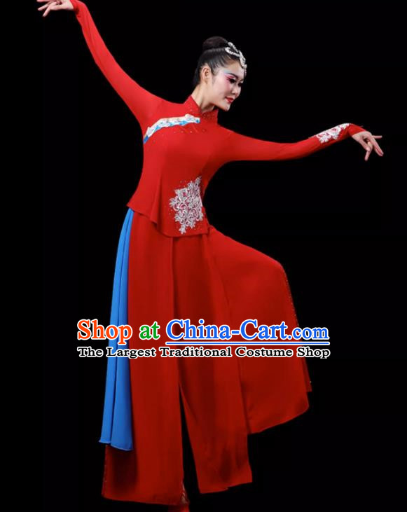 Jiuer Dance Costumes Fan Dance Costumes Yangko Costumes Red Sorghum Square Dance Costumes Art Test Classical Dance Costumes