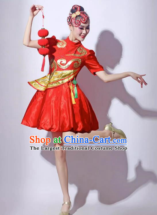 Drumming Costumes Modern Dance Skirts Performance Costumes Festive Fan Dance Costumes Lantern Skirts Square Dance Costumes