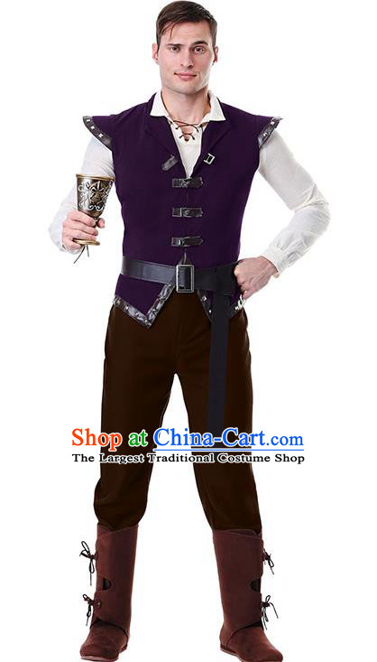 Halloween Fancy Ball Costume Cosplay Warrior Suit Renaissance Stage Performance Civilian Clothing