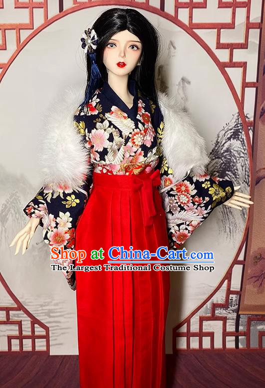 Top Super Dollfie Japanese Sotsugyo Clothing Customize Lady Kimono Handmade BJD Doll Costume