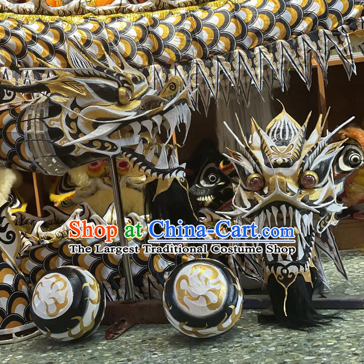 Professional Competition Dragon Dancing Props Chinese Parade Dragon Dance Fluorescent Costume Celebration Black Dragon