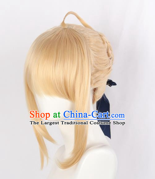 Fate My King Saber Mixed Golden Hair Version Cosplay Ladies Anime Wig