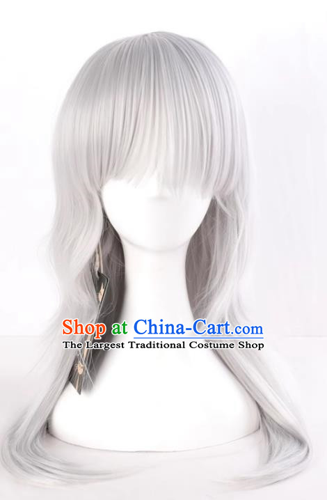 Yuanqi Girl Yuankou Shen Bawei Automata A2 Universal Silver White Long Hair COS Wig