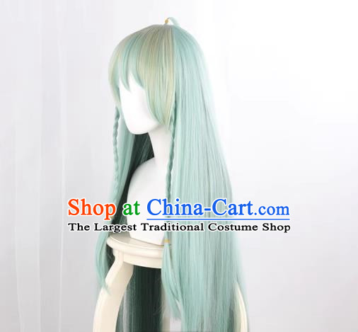 The Land Of Elegant Music Kinnara Pre Awakening Green Green Three Layer Gradient Cosplay Wig