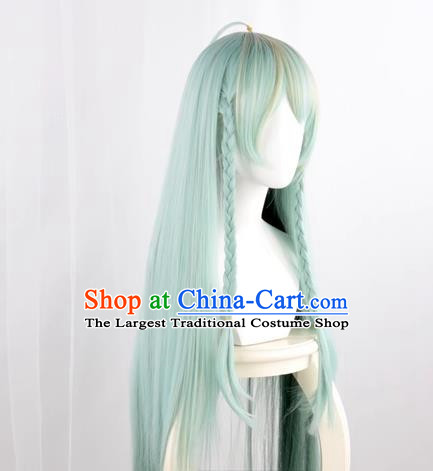 The Land Of Elegant Music Kinnara Pre Awakening Green Green Three Layer Gradient Cosplay Wig