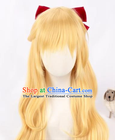Anime Long Hair Cos Sailor Moon Venus Aino Minako Light Blonde Cosplay Wig