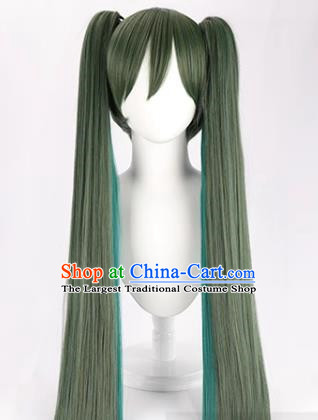 Senbonzakura Green Gradient Blue VOCALOID Future Hatsune Miku Anime Cosplay Wig