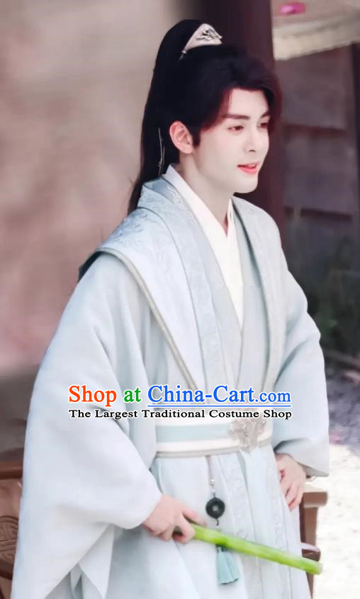 Mysterious Lotus Casebook China TV Series Swordsman Fang Duobing Replica Clothing Ancient Young Warrior White Costumes