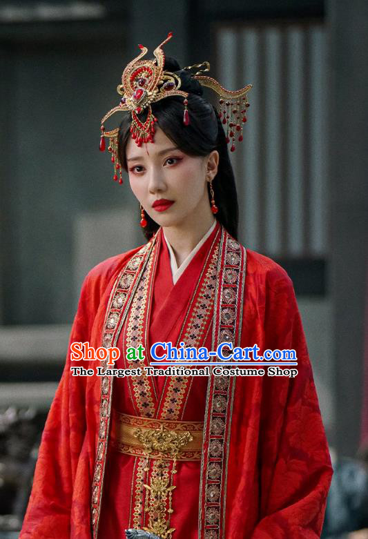 TV Series Mysterious Lotus Casebook Swordswoman Jiao Liqiao Replica Clothing China Ancient Bride Red Wedding Costumes