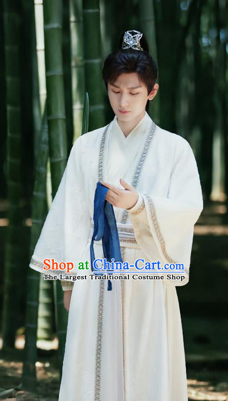 TV Series China Mysterious Lotus Casebook Swordsman Li Xiangyi White Clothing Ancient Young Hero Replica Costumes