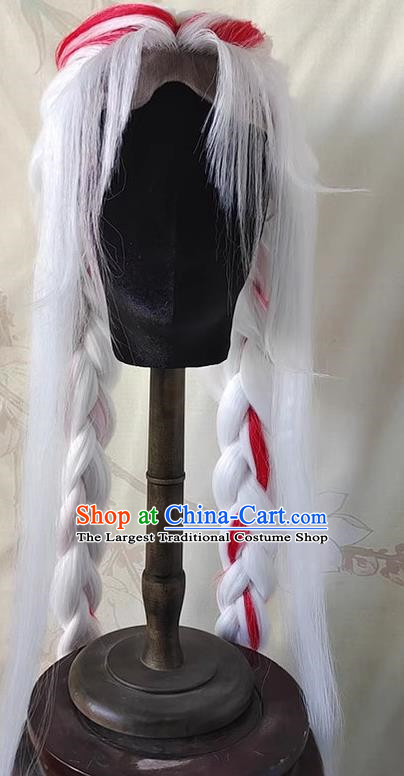 Front Hand Hook White And Red Mixed Color King Yang Yuhuan Glory Yin Tiger Heart Song Wig Year Of The Tiger
