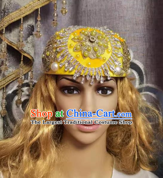 China Xinjiang dance hat accessories Maixi Lapu Uyghur domed pearl hat