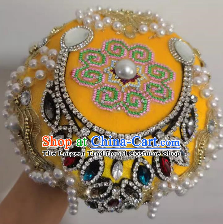 China Xinjiang dance hat accessories Maixi Lapu Uyghur domed pearl hat