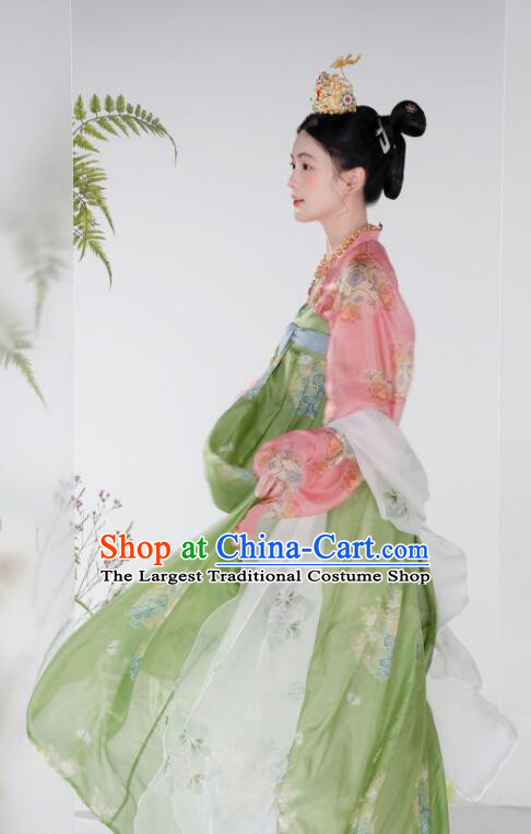 Chinese Tang Dynasty Princess Garments Clothing Ancient Palace Beauty Costumes Li Jingxun Hanfu Dress