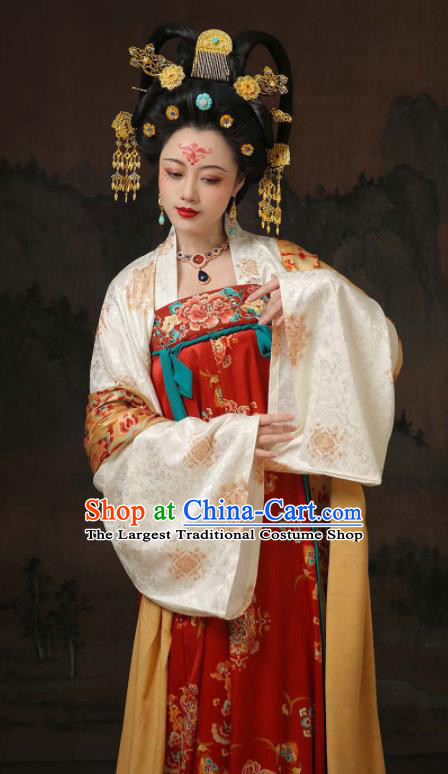 Chinese Ancient Empress Clothing Traditional Hanfu Dress Tang Dynasty Court Woman Garment Costumes
