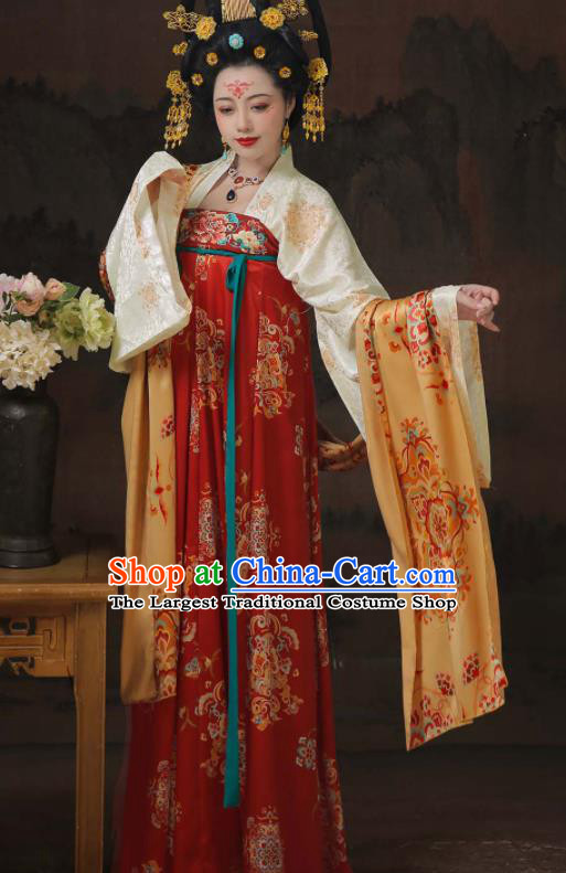 Chinese Ancient Empress Clothing Traditional Hanfu Dress Tang Dynasty Court Woman Garment Costumes