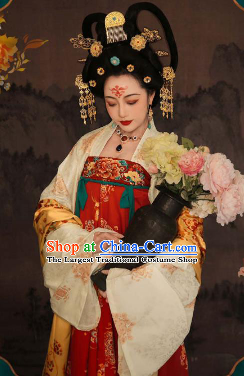 Chinese Ancient Empress Clothing Traditional Hanfu Dress Tang Dynasty Court Woman Garment Costumes