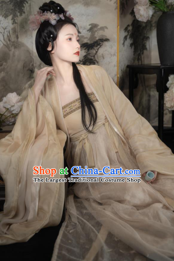 Chinese Traditional Hanfu Clothing Tang Dynasty Princess Garment Costumes Ancient Goddess Dresses