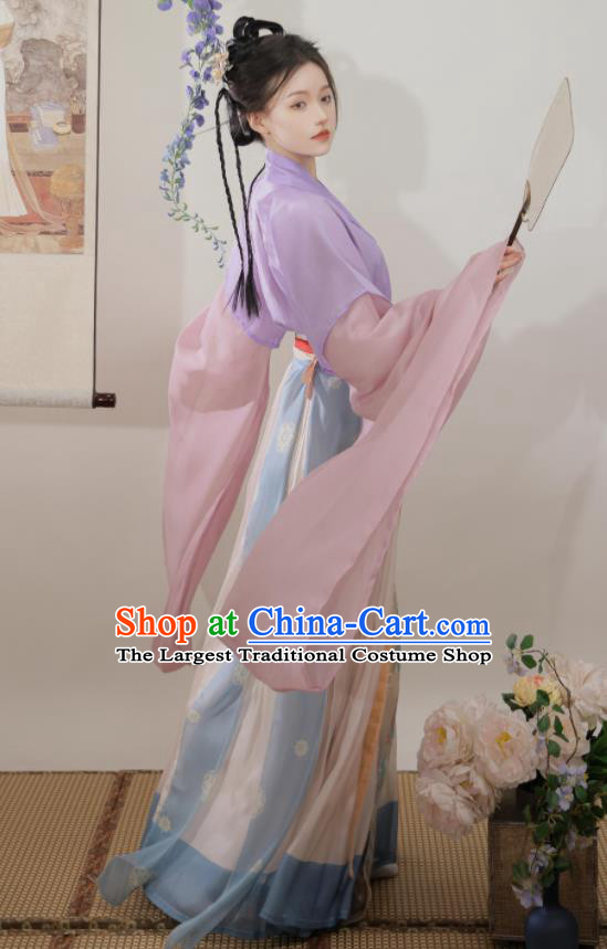 Chinese Ancient Flying Goddess Dresses Traditional Hanfu Clothing Southern and Northern Dynasties Princess Garment Costumes