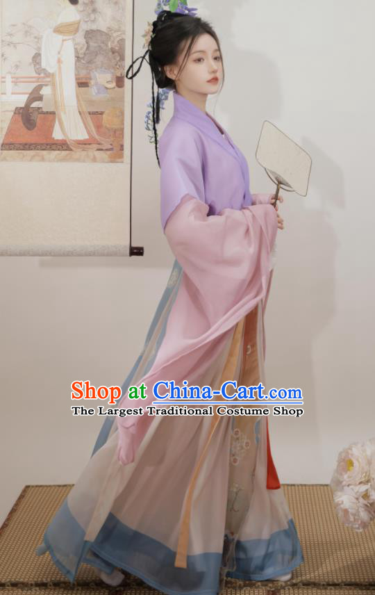 Chinese Ancient Flying Goddess Dresses Traditional Hanfu Clothing Southern and Northern Dynasties Princess Garment Costumes