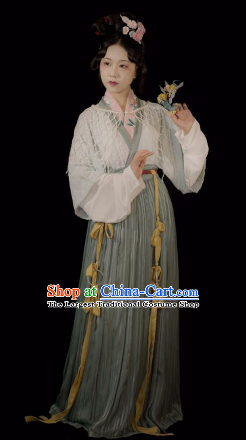 Chinese Traditional Hanfu Dresses Song Dynasty Young Mistress Clothing Ancient Princess Garment Costumes