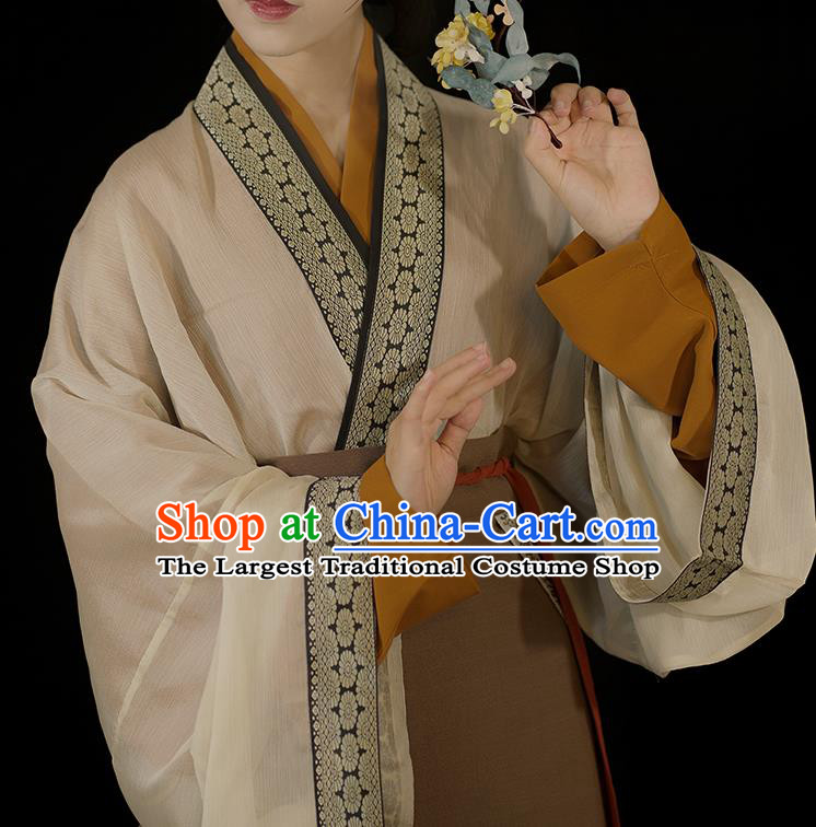 Chinese Traditional Hanfu Dress Costumes Song Dynasty Noble Lady Clothing Ancient Young Beauty Garments
