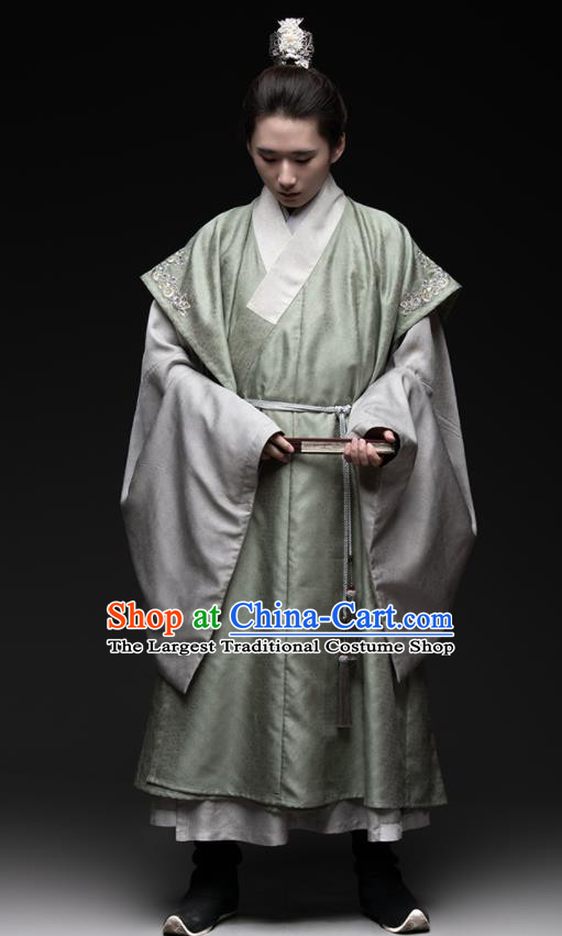 Chinese Ancient Scholar Clothing Ming Dynasty Swordsman Hanfu Traditional Priest Frock Garment Costumes