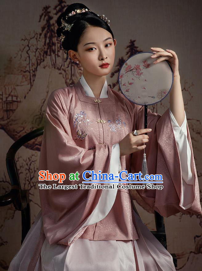 Chinese Ming Dynasty Noble Woman Costumes Traditional Hanfu Dress Ancient Imperial Consort Clothing Complete Set