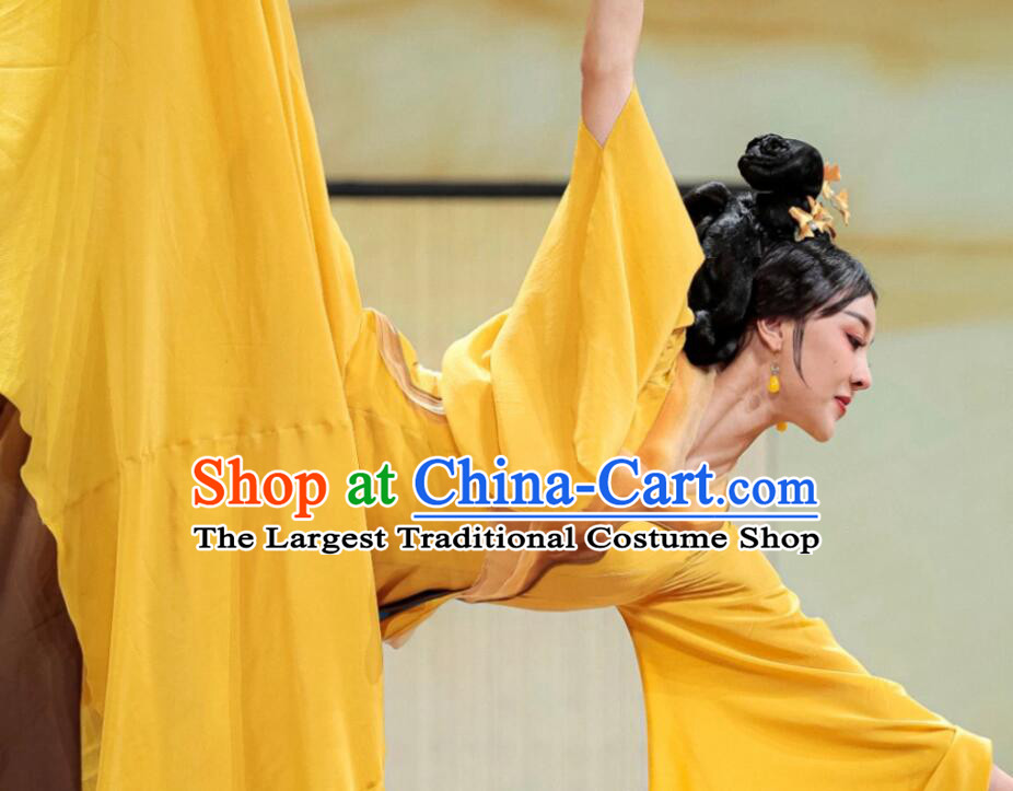 Chinese  Spring Festival Gala Ginger Dress Han Court Beauty Dance Costume Classical Dance Clothing