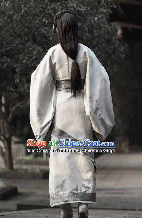 Chinese Hanfu Curving Front Robe Wide Sleeve Qu Ju Han Dynasty Empress Historical Costume Ancient Court Woman Dress