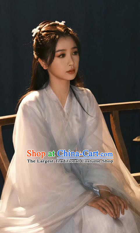 Chinese Goddess Hanfu Dress TV Series Love Between Fairy and Devil Orchid Garment Costumes Ancient Flower Fairy Clothing