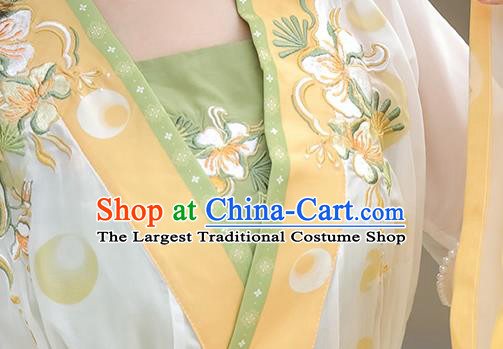 Chinese Southern and Northern Dynasties Young Lady Clothing Ancient Fairy Costume Traditional Dress