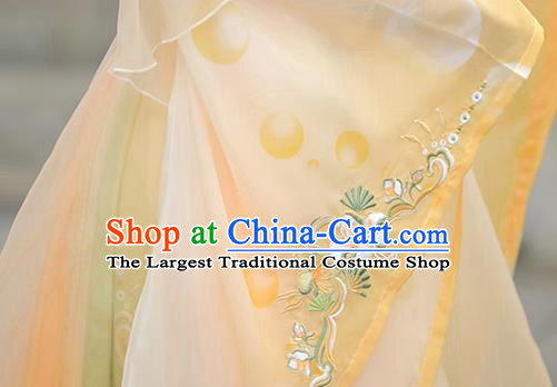 Chinese Southern and Northern Dynasties Young Lady Clothing Ancient Fairy Costume Traditional Dress