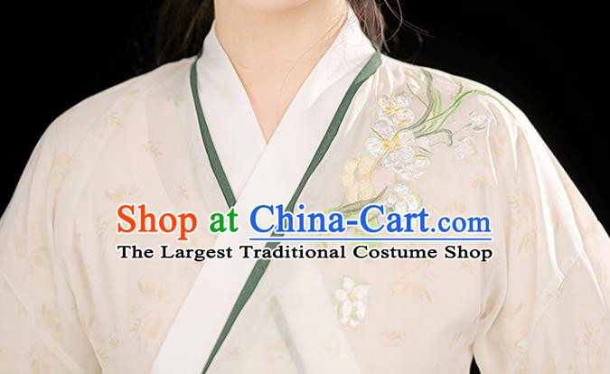 Chinese Traditional Green Dress Song Dynasty Young Lady Clothing Ancient Civilian Woman Costume