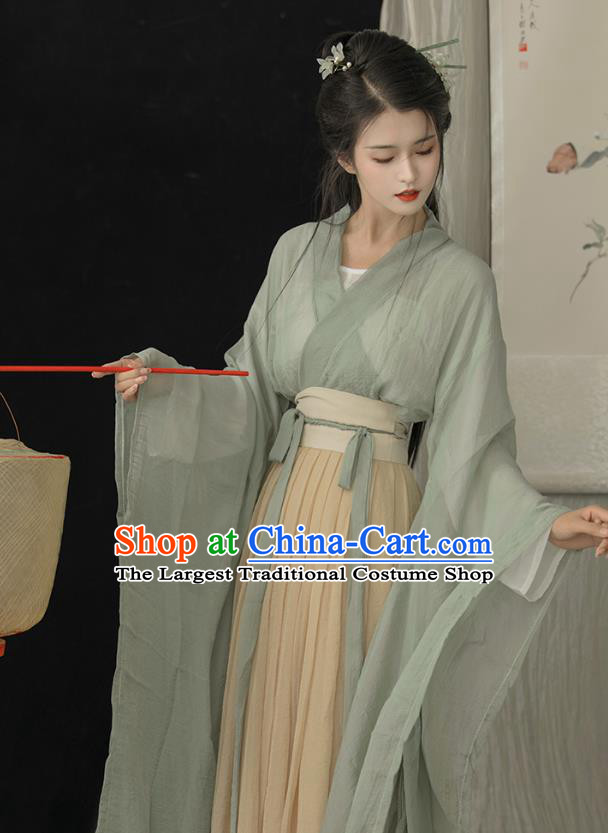 Chinese Ancient Swordswoman Clothing Jin Dynasty Young Lady Costumes Traditional Hanfu Dresses