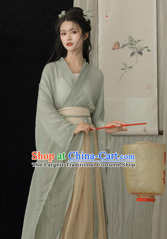 Chinese Ancient Swordswoman Clothing Jin Dynasty Young Lady Costumes Traditional Hanfu Dresses
