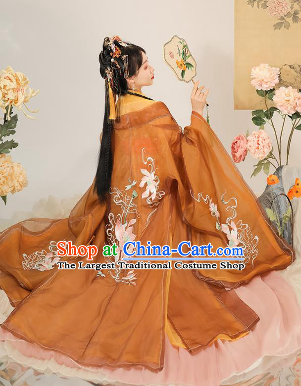 Chinese Ancient Noble Woman Clothing Tang Dynasty Court Empress Costumes Traditional Hanfu Ruqun Dresses
