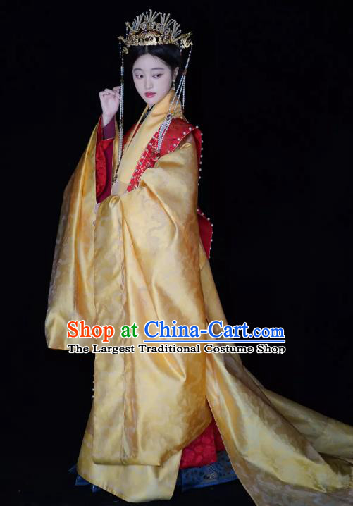 Chinese Traditional Wedding Dresses Ming Dynasty Empress Garment Costumes Ancient Bride Clothing Xia Pei Complete Set