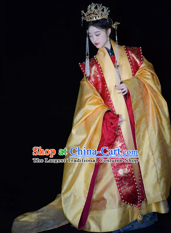 Chinese Traditional Wedding Dresses Ming Dynasty Empress Garment Costumes Ancient Bride Clothing Xia Pei Complete Set