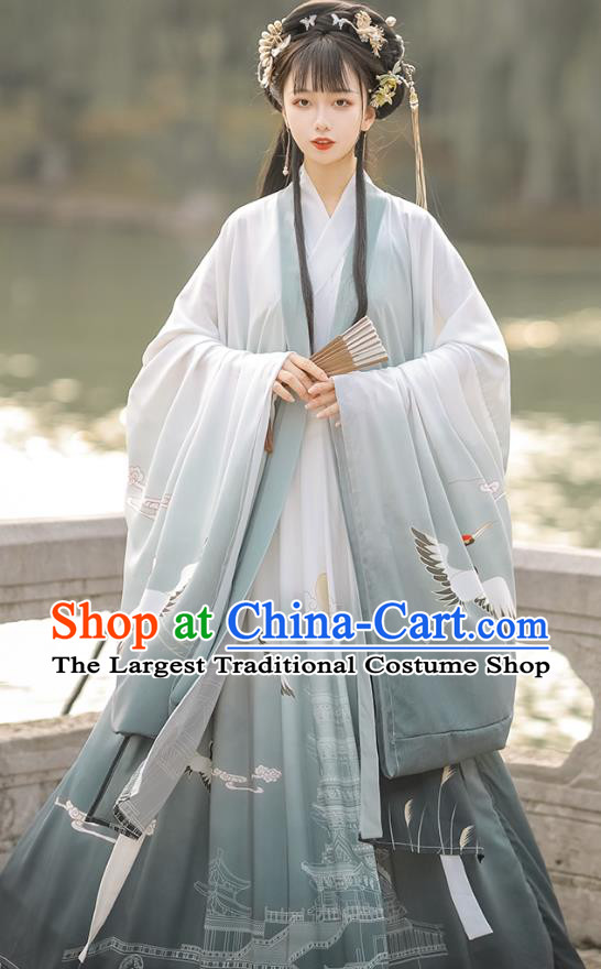 Chinese Traditional Hanfu Dresses Wei Dynasty Princess Clothing Ancient Young Beauty Garment Costumes