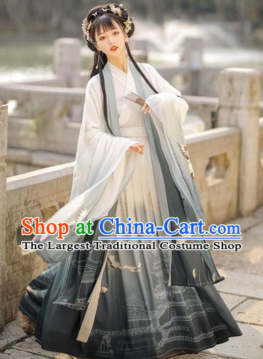 Chinese Traditional Hanfu Dresses Wei Dynasty Princess Clothing Ancient Young Beauty Garment Costumes
