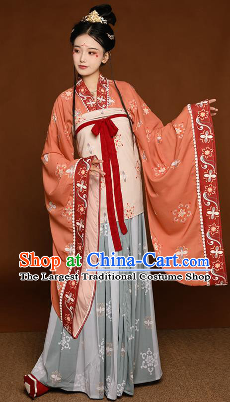 Chinese Ancient Palace Beauty Clothing Southern and Northern Dynasties Court Princess Garment Costumes Hanfu Dresses Ruqun Complete Set