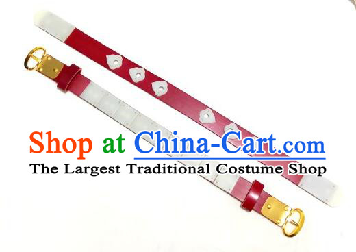 Chinese Ancient Hanfu Belts Traditional Leather Waistband Song Dynasty Belt for Men