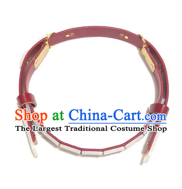 Chinese Ancient Hanfu Belts Traditional Leather Waistband Song Dynasty Belt for Men