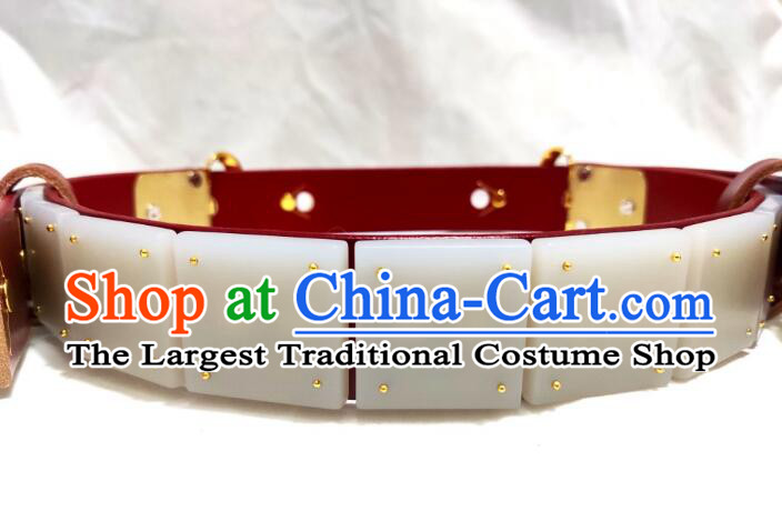 Chinese Ancient Hanfu Belts Traditional Leather Waistband Song Dynasty Belt for Men