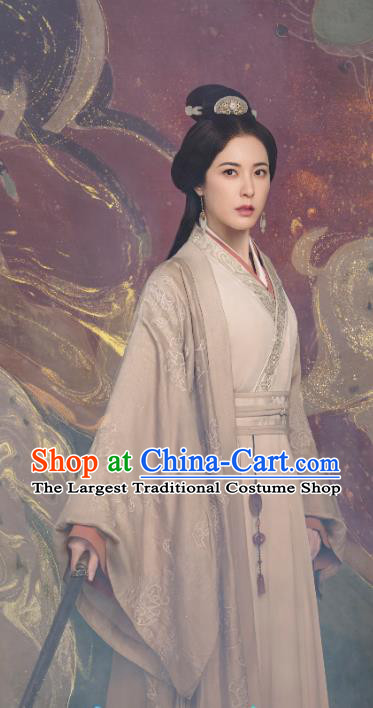 Chinese Ancient Noble Mistress Clothing TV Series Love Like The Galaxy Xiao Yuan Yi Dresses Han Dynasty Woman Historical Costumes