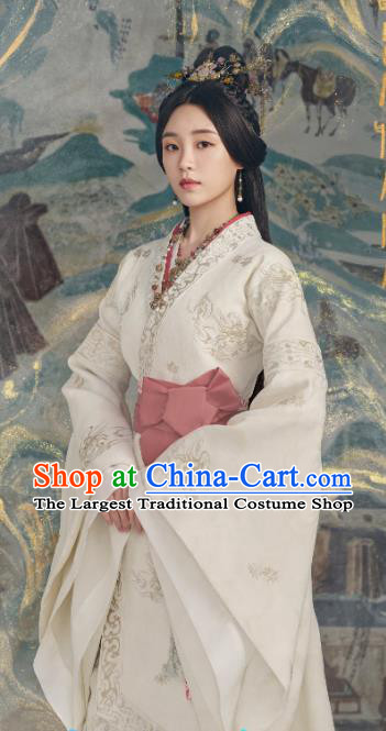 Chinese Han Dynasty Aristocratic Lady Historical Costumes Ancient Noble Woman Clothing TV Series Love Like The Galaxy Wan Qiqi Dresses