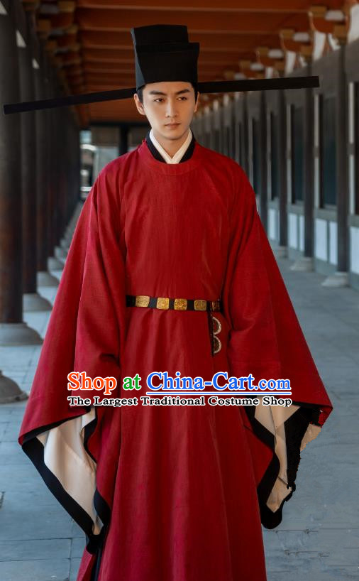 Chinese Ancient Official Clothing TV Series A Dream of Splendor Gu Qian Fan Robes Song Dynasty Minister Historical Costumes and Hat